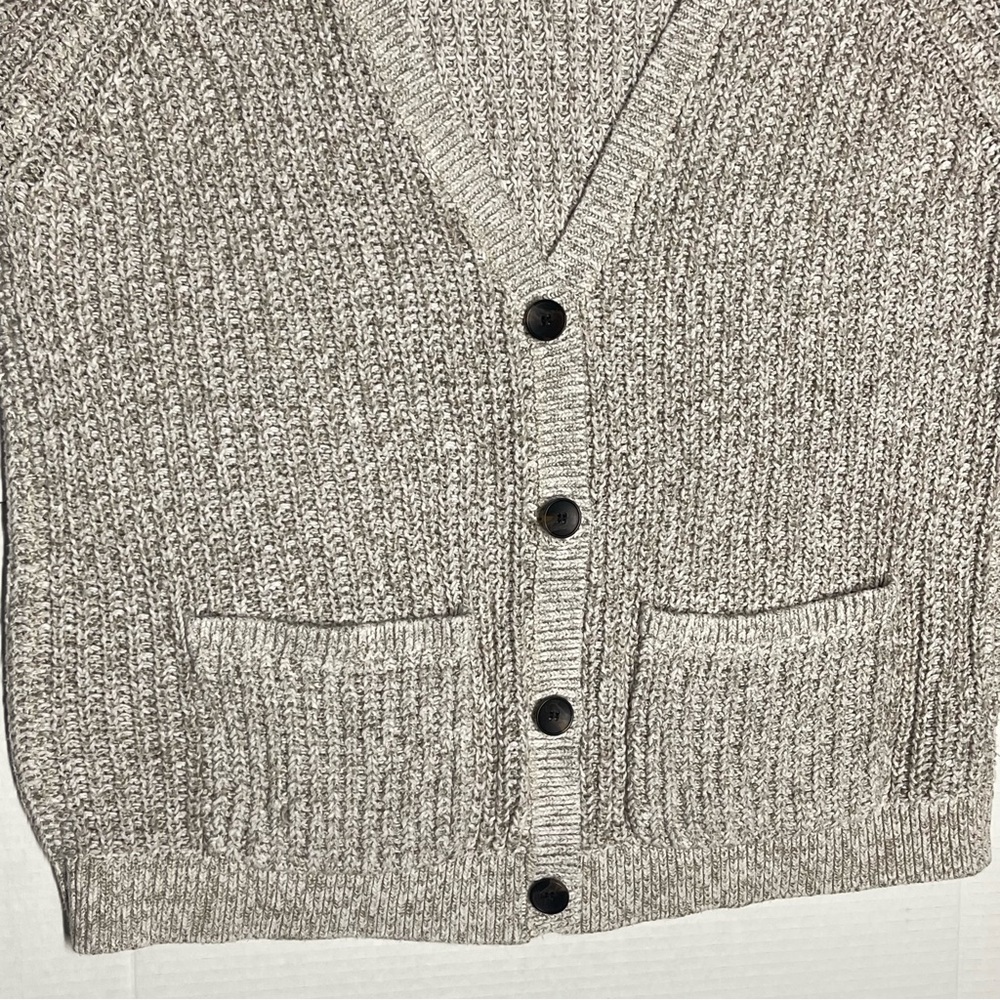 Garage Women's Beige Knit Cardigan Sweater - Picture 6 of 8